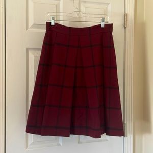 Banana Republic Maroon and Black Midi Skirt